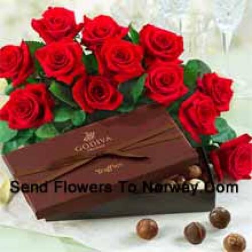 11 Hermosas Rosas con Deliciosos Chocolates